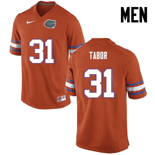 Florida Gators Men #31 Teez Tabor College Football Orange